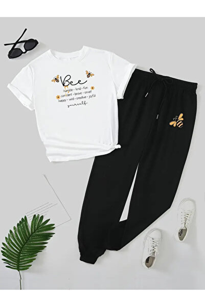 Frisson Set sport de vară pentru femei - cu imprimeu tricouri și wide-leg pan...