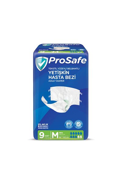 PROSAFE Medium 9-Pack Patient Diapers with Waistband