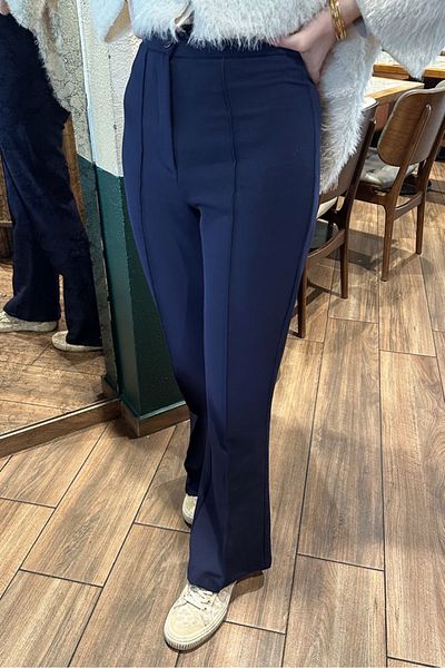 Ovn. Gwen Front Stitched Trousers - Navy Blue