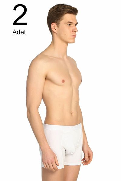 ENTAHA Tutku Ανδρικό Λευκό 2 τεμαχίων Lycra Boxer Elf568t0114ccm2
