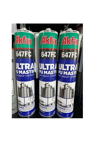 Akfix Yüksek Kalite Çelik Ultra Poliüretan Pu Mastik Beyaz
