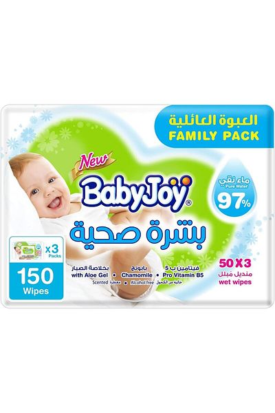 BabyJoy Healthy Skin, 3X50, 150 Baby Wet Wipes