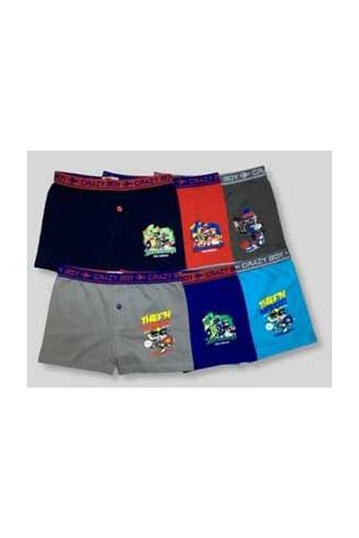 KEYAL Boy's Multicolored 12 Pack Elastane Cotton Printed Boxers