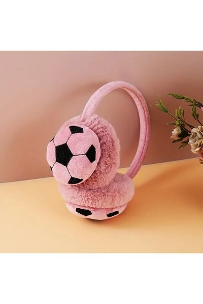 FuryaTedarik Boy's Winter Plush Earmuff - Feather and Ball Pattern