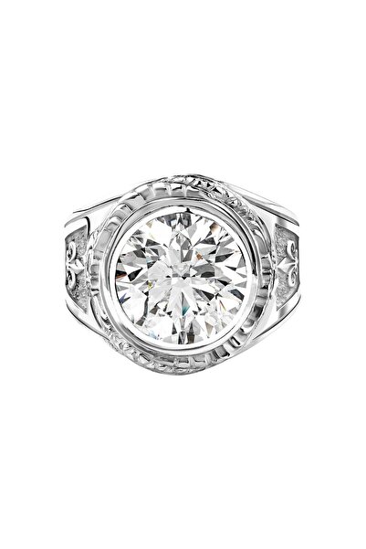 Bysilverstone Zirkon Taşlı Fleur De Lis Ejderha Motifli 925 Ayar Erkek Gümüş ...