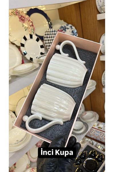 decovien Muba Consept Pearl Porcelain 2-Piece Cup White 300 ml