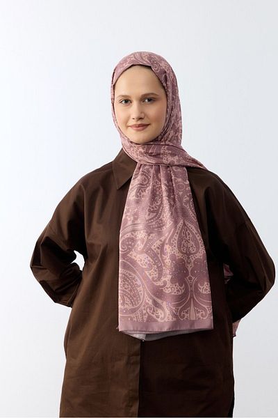 MİRSOY SCARF Ethnic Pattern Shawl Mihra Pattern-ροζ τριαντάφυλλο