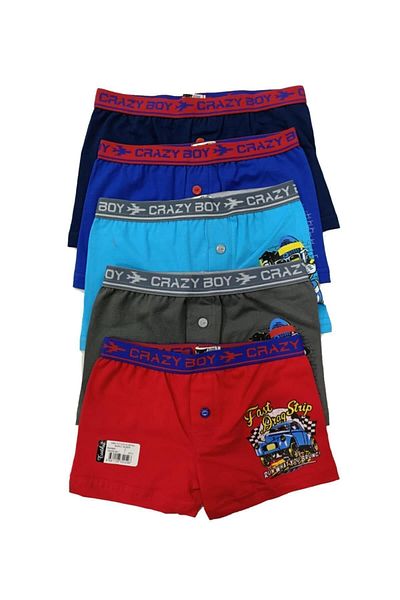 KEYAL Tutku 6-Piece Children's Buttoned Combed Cotton Boxers
