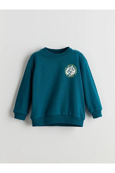 LC Waikiki Lcw Kids Petrol Crew Neck Boys Sweatshirt and Sweatpants Bottom 2 Pcs