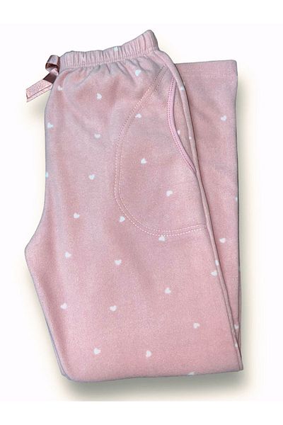 FORMO Pantaloni de pijama groși de iarnă pentru femei, pudrați, cu buzunare din lână