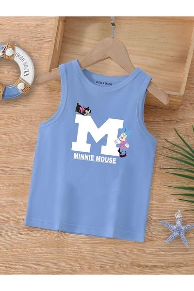 BENROMA 1 produs pentru achiziții de 6 și peste Tricou pentru copii fără mâneci imprimat cu personaj de desene animate