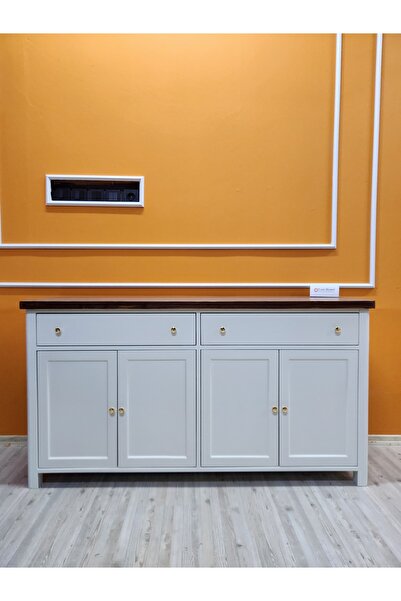 Evim Hizmet Masif Lake Krem Ceviz Tablalı Konsol - Montaj Dahil - Adrese Güve...