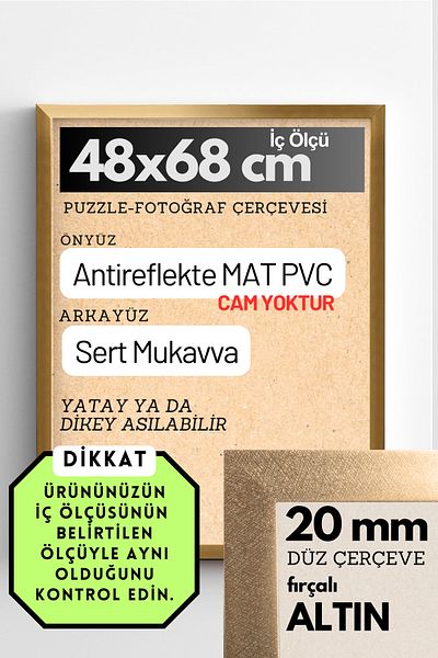 CreaWitch 20mm-48x68 cm Διαφανές Pvc Photo Puzzle - 1000 τεμάχια κορνίζα εγγράφων Οριζόντια κάθετη σετ 20