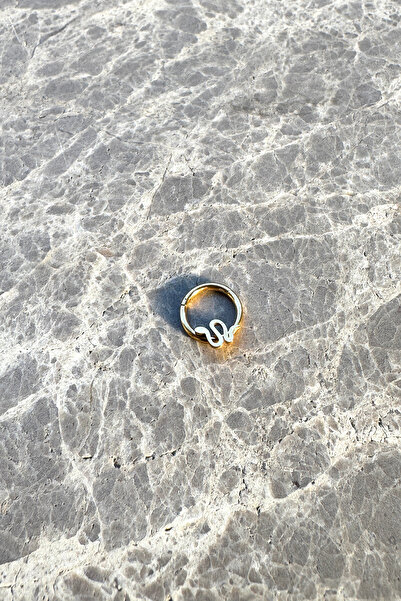 MOONİ ACCESSORİES Hızma Yılan Model Halka Gold Altın Renk Piercing 316L Paslanmaz Çelik