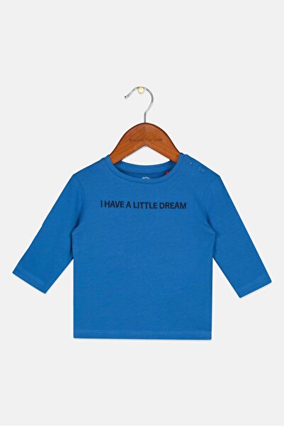 s.Oliver Toddlers Boy Long Sleeve Embroidered Logo T-Shirt, Blue