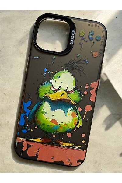 iPhone 15 pro desenli esnek tam korumalı silikon kılıf