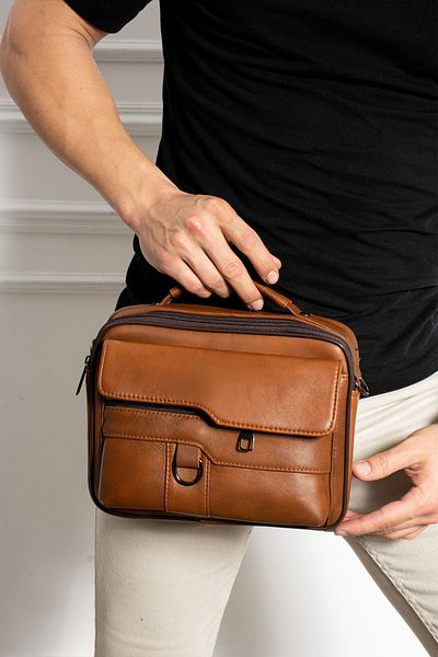 NahitaTyana Genuine Leather Men's Handbag, Shoulder Bag, Crossbody Bag, Briefcase