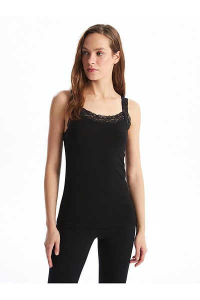 LC Waikiki LCW DREAM Women's U-Neck Lace Detailed Strappy Tank Top