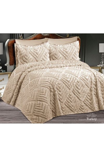 ZESA HOME Vanilla Cotton Double 3 Piece Pique Set