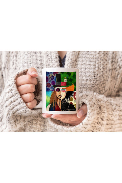 MODA كوب بورسلين هدية مطبوع من جوني ديب