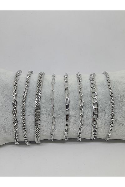 Kusakli Set of 8 Steel Bracelets