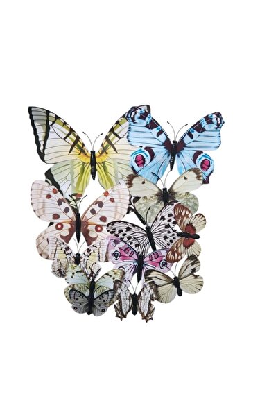 parti sürprizi 12 τμχ Διακόσμηση πεταλούδας - Μικτό χρώμα στολίδι με μαγνήτη ...