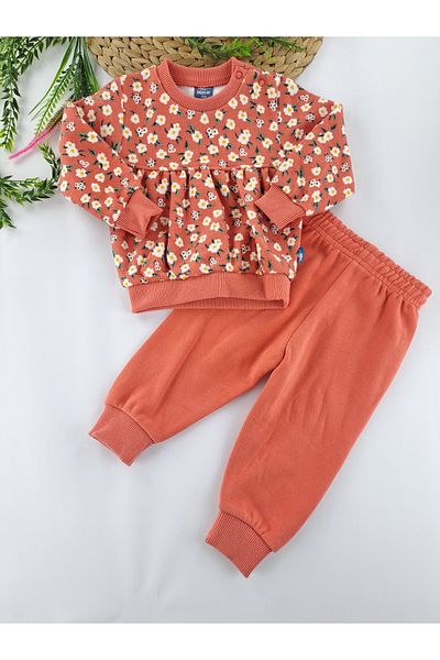 Butik Baby Girl / Child Winter Double Set Thessaloniki Fabric Premium Quality Daisy Pattern