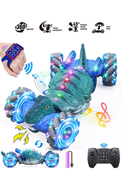 hediyecik Rc El Sensörlü Uzaktan Kumandalı 4x4 Dinozor Araba Full Fonksiyon