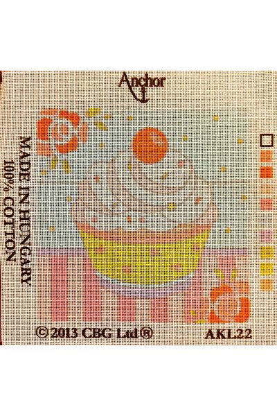 Anchor 15X15Cm Cake Patterned Tapestry Embroidery Set Including Rope