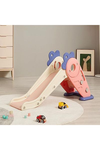 Babylove شريحة جزرة + لوح سفلي + حلقة كرة 133X49X65 سم وردي 28-XLB-13P