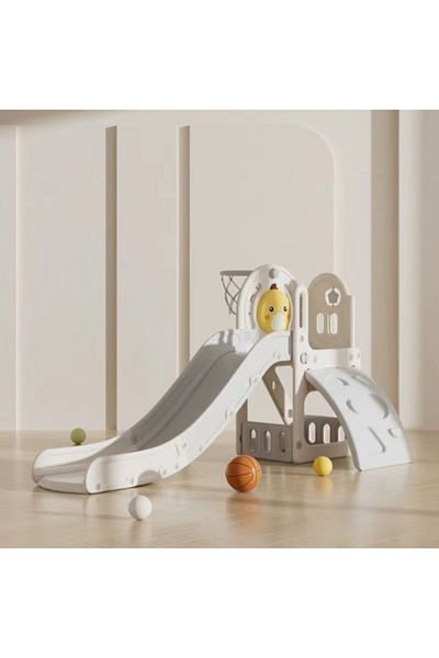 Babylove لوح انزلاق وتسلق على شكل بطة وحلقة كرة 186X109X100 سم باللون الأخضر 28-MYY-13G