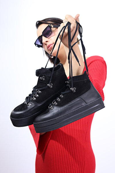 Genel Markalar Alezne Doğal Deri Konçlu Kadın Postal I014