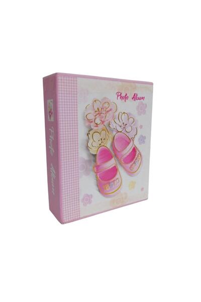 mutlu adım Bebek Fotoğraf Albümü 13x17cm Pembe Patikli