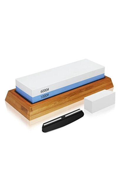 Schulzz 4 Parçadan Oluşan 1000/6000 Bambu Tabanlı Balta Satır Makas Bıçak Bil...