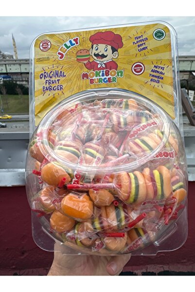MOKİBON BURGER برجر موكيبون 18 جرام 80 قطعة حلوى بنكهة الفاكهة