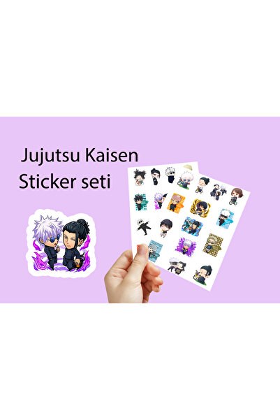 Akumastik Jujutsu Kaisen Sticker Seti 3,5 cm 28 adet  - Anime Sticker Seti