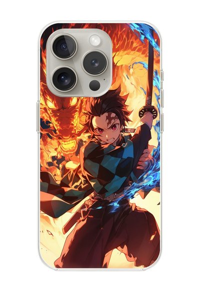 Dali Design حافظة شفافة متوافقة مع هاتف iPhone 13 Pro Max بتصميم Demon Slayer 1