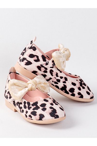 NS Little Balerini pentru fete cu leopard, fundă și velcro