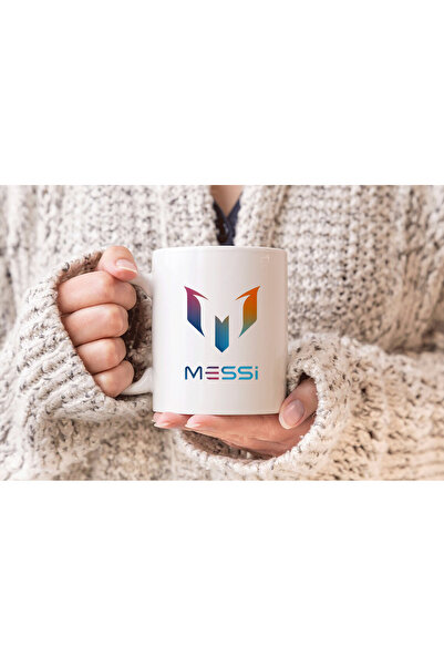 MODA كأس هدية من البورسلين مطبوع عليه لاعب كرة القدم ميسي