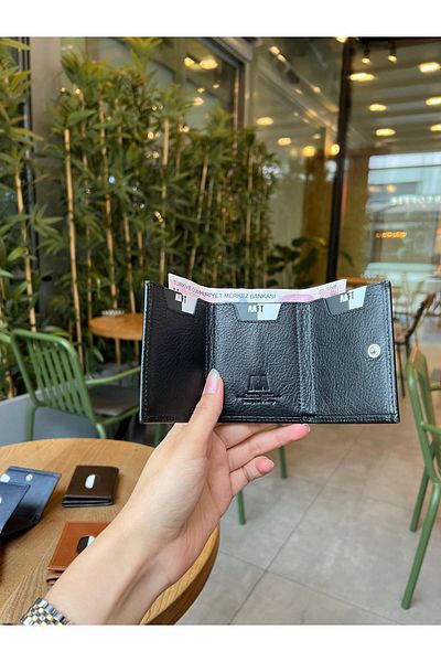MFT Leather Design Ανδρικό πορτοφόλι από γνήσιο δέρμα – Μινιμαλιστικό, με γραμμένο όνομα |   Ελλέσε 2193