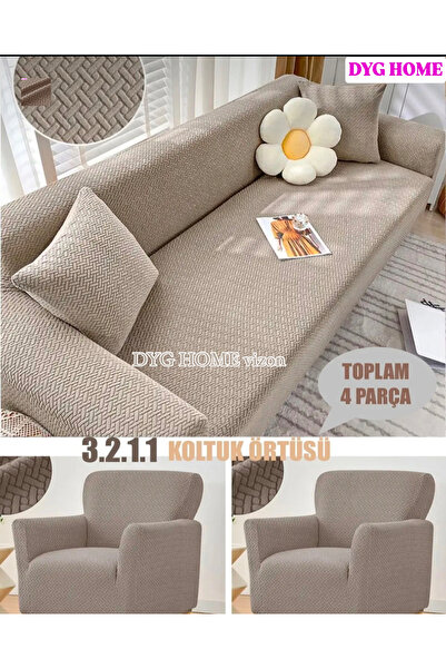 dyg home Set husă scaun Lycra 3 2 1 1 Set husă scaun Produs textil pentru casă
