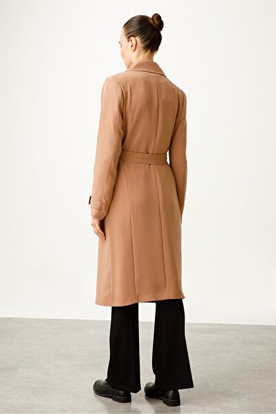 Ekol Kruvaze Düğme Kapamalı Trençkot