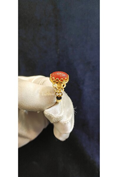 Yıldız Sarraf 14 Ayar Altın Akik Taşlı Yüzük