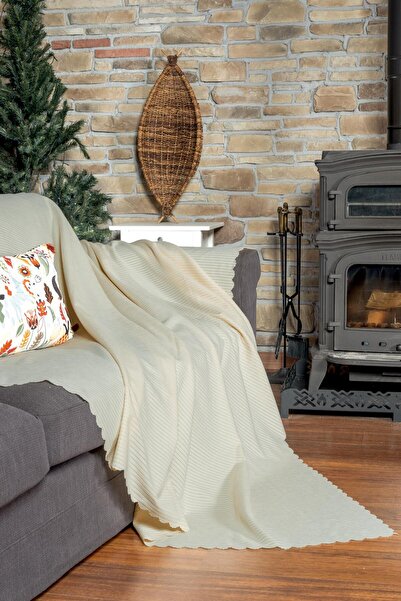 Latuda Home Шоніль Фитіль Мінімалістичний чохол для одномісного крісла 110x175 см, 2 штуки Двосторонній, не ковзає, не пропускає піт Екрю