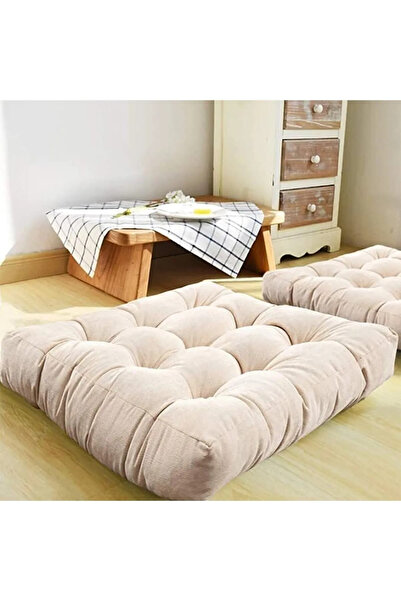 TicaretJet Bej Yer&palet Minderi kare 60x60x10 Bahçe Minder Koltuk Minderi