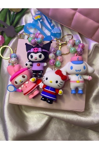 SANRIO Sanrıo karakterli boncuklu şıkır şıkır süslü hediyelik anagtarlık/çant...