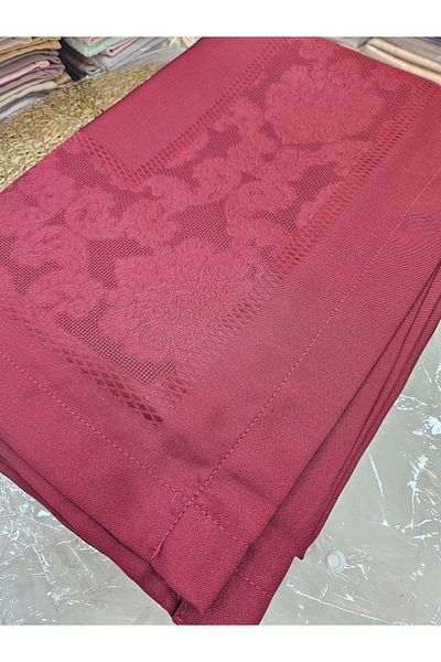 KÜBRAHOME'S 160X220 cm Claret Red Jumbo Stain Resistant Tablecloth