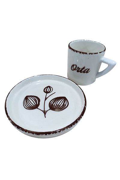 Ganita home Medium Text Floral Print Single Coffee Cup - Double 100ml
