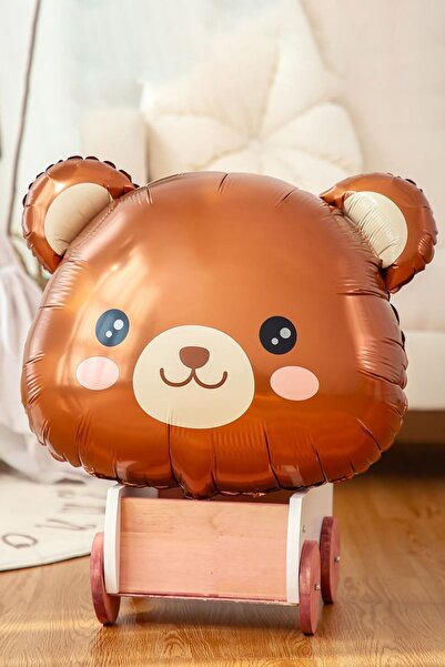 Atölye Mi Ayı Kafası Folyo Balon - Tatlı Ayı Figürlü Teddy Bear Balon 61 cm