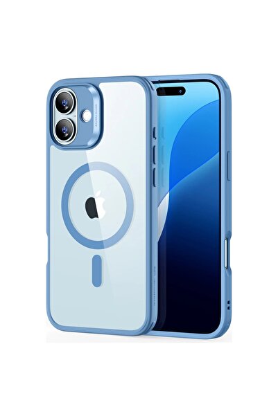 ESR İphone 16 Uyumlu Halolock Magsafe Classic Hybrid Silikon Kılıf Şeffaf Mavi